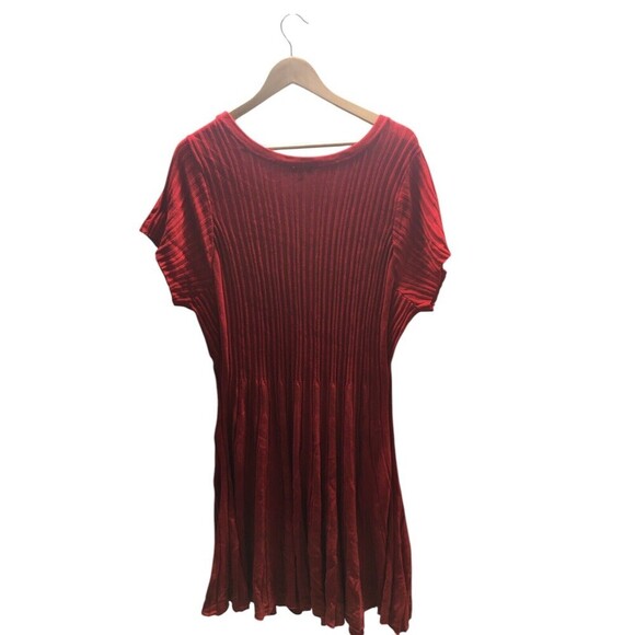 Torrid Sweater Dress Women's Size 4X Red Short Sleeve - Picture 2 of 7